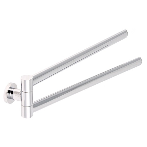 Swivel Towel Bar, Gedy 5123-13, 17 Inch Polished Chrome Double Towel Holder 5123-13